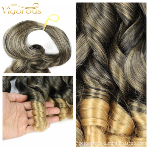 Vigorous loose wave wigs synthetic braiding hair color hair packaging custom logo wholesale tape handmade hair braid extensions